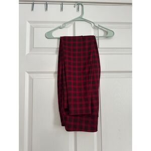 Gap Sz L Plaid Red Women's Ponte Pants/Leggings